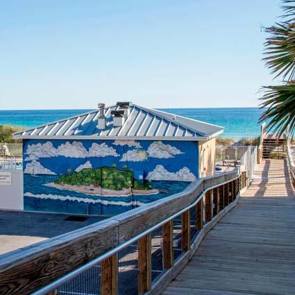 Sundrift Inn hotel Fort Walton Beach Florida beach access boardwalk amenities.