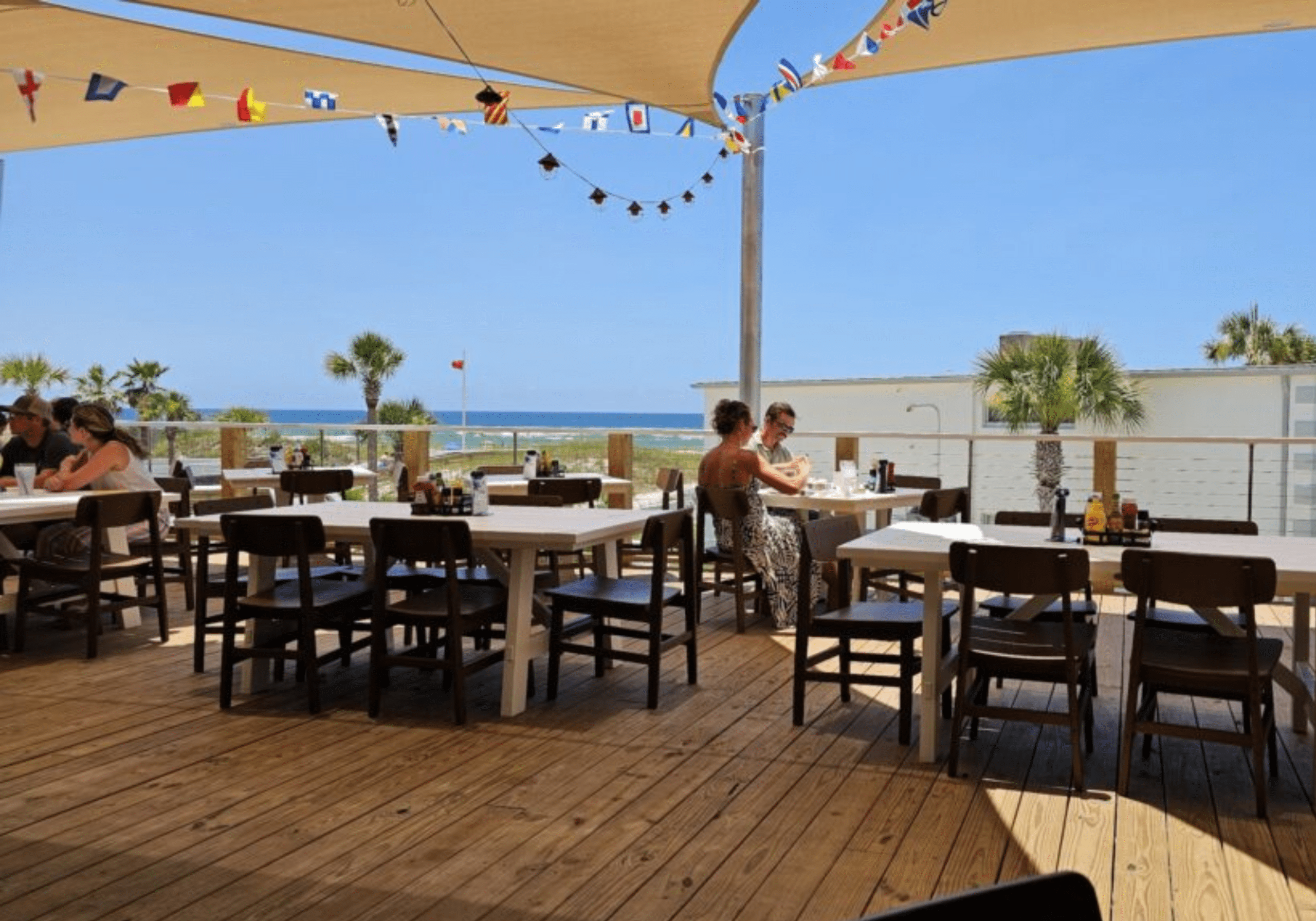 Beach View Breakfast and Grill outdoor patio dining in Destin Florida